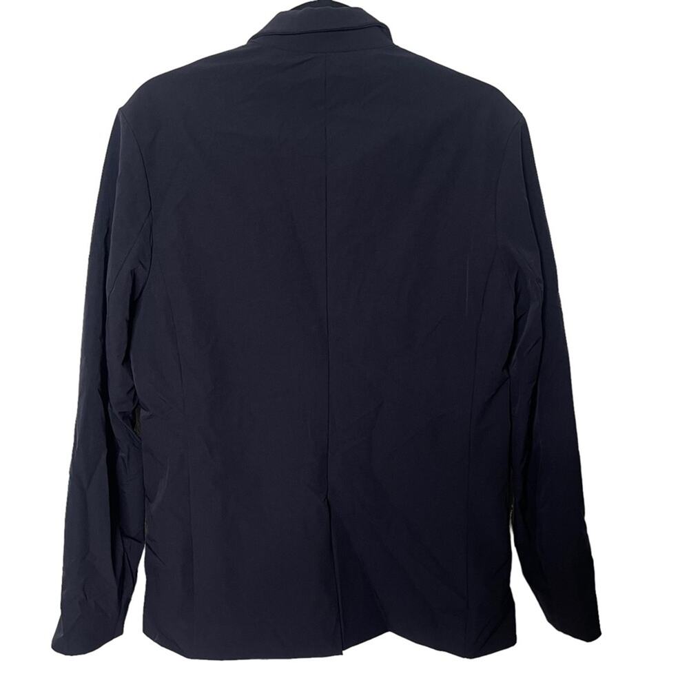 NWT Five Four Nomad Blazer In Navy Blue Casual Nylon Fabric Stretch Snap Front M - Picture 7 of 9